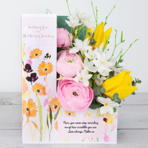 Mother's Day Flowers with Paperwhite Narcissus, Ranunculus, Yellow Tulips and Eucalyptus